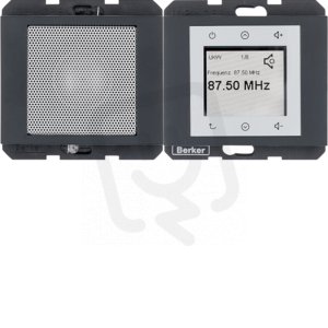 Radio Touch 230V AC Stereo FM radio s RDS K.1 antracit mat lak. BERKER 28807006