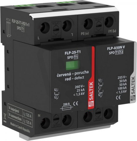 FLP-25-T1-VS/1+1 kombinovaný svodič TT 50kA (10/350) SALTEK A06258