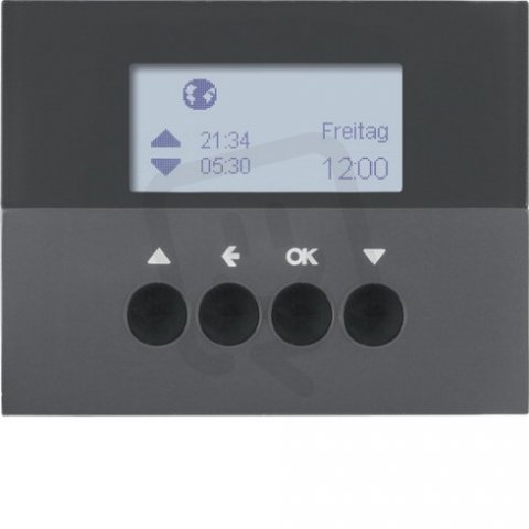 Žaluziový časový spínač, K.1, antracit mat BERKER 85741175