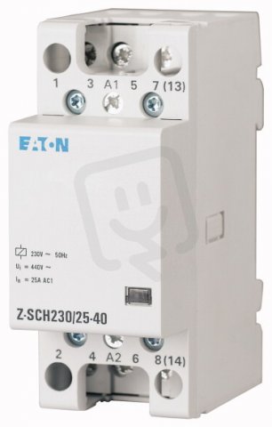 Eaton 248850 Instalační stykač, 24V~, 25A, 2zap. 2vyp. kont. Z-SCH24/25-22