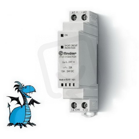 Polovodičové relé, 1Z/15A/24V DC, 24V DC FINDER 77.01.9.024.9024