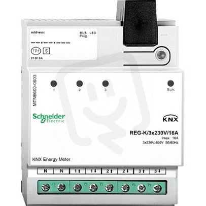 KNX Elektroměr REG-K/3x230V/16A SCHNEIDER MTN6600-0603