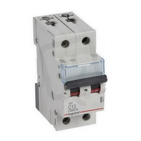 TX3 JISTIČ, 2 PÓLOVÝ, CHAR. C, 13A 6000A LEGRAND 403527
