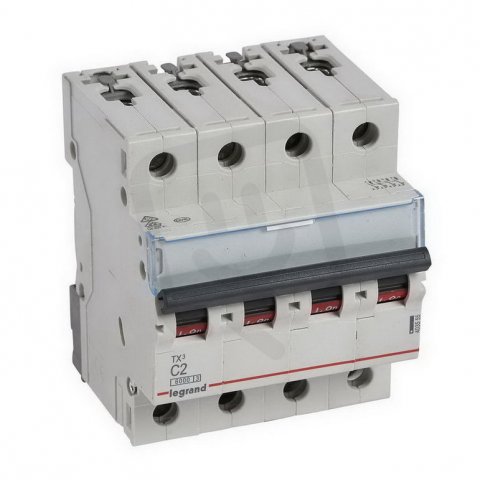 TX3 JISTIČ, 4 PÓLOVÝ, CHAR. C, 2A 6000A LEGRAND 403555