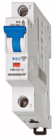 Instalační jistič 6 kA, B 16A, 1P SCHRACK BM618116--