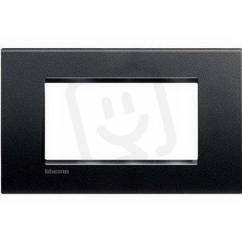BTICINO LIVINGLIGHT RÁMEČEK HRANATÝ 4MODULOVÝ ANTRACIT LNA4804AR
