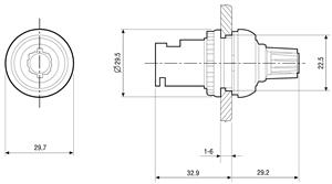 Finder 087.02.2 Potenciometr externí, 87, 10kOhm, 0,25 W, lineární