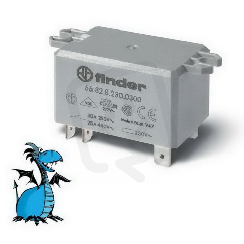 Výkonové relé, FA250, 2Z/30A, 230V AC, panel nahoře FINDER 66.82.8.230.0300