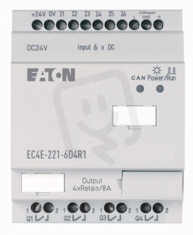 Eaton 114296 Řídicí relé, rozšíření vstupů/výstupů 6/4 EC4E-221-6D4R1
