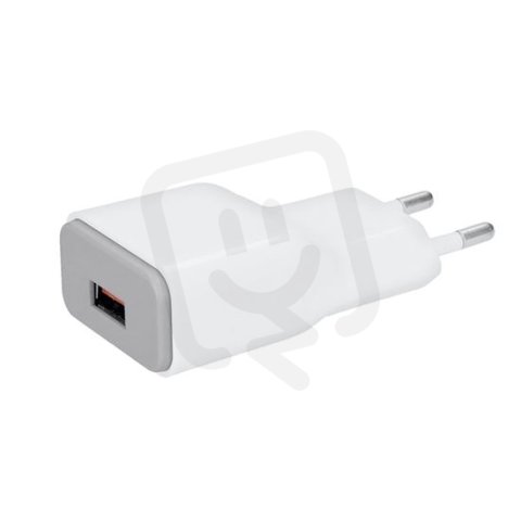USB nabíjecí adaptér 1x USB Qualcomm 5V2A/9V1.67A/12V1A AC 230V bílošedý DC51