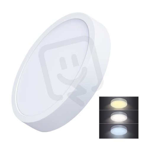LED mini panel CCT přisazený 24W 1800lm přepínání 3000K 4000K 6000K kulatý WD174