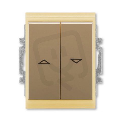 ABB 3558E-A88943 25 Ovládač žaluziový jednopólový (1/0+1/0 s blokováním), IP44