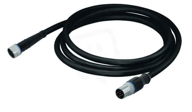 Kabel pro senzor/akční člen, Zásuvka M8,  přímá, Zástrčka M12A,  přímá 4pól.