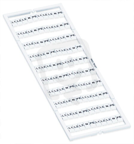 Popisovací karta WMB potisk L1, L2, L3, N, PE (10×) 5-5,2 mm bílá WAGO 793-5472