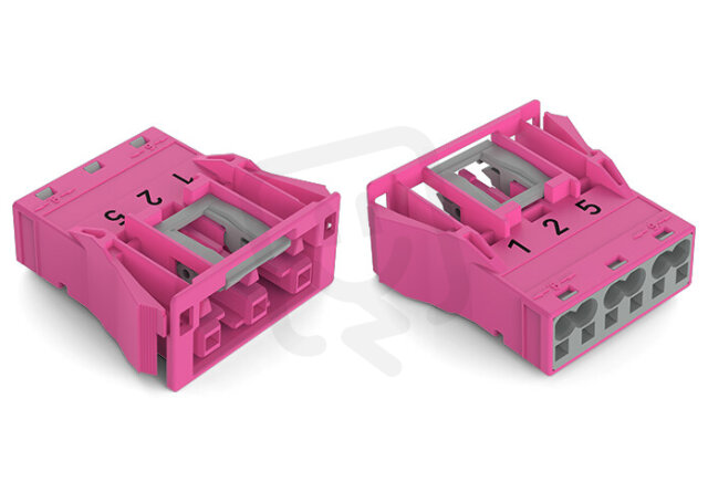 Zásuvka Snap-In 3pól. Kód. B Růžová WAGO 770-783/081-000