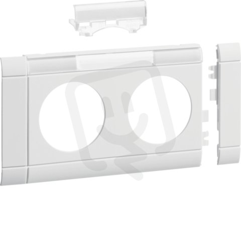 Přístrojový rámeček dvojzásuvky s popisovým polem 80mm dopravní bílá GB080219016