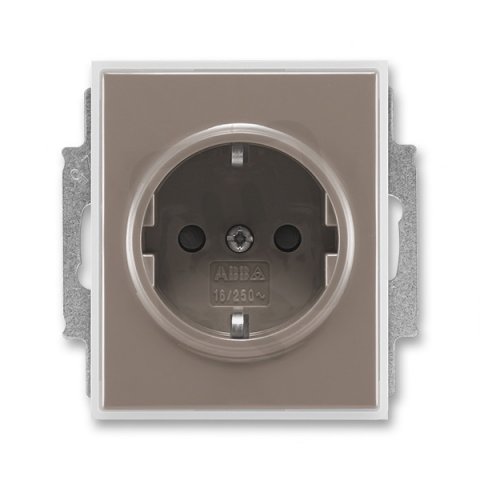 ABB 5518E-A03459 26 Zásuvka 1násobná s ochraným kontakty(podle DIN),s clonkami