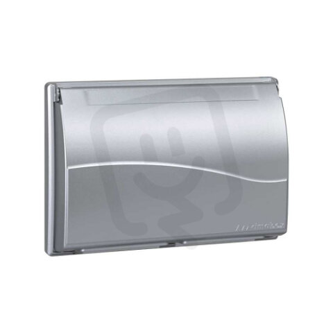 Rámeček krabice s krytem CIMA PRO 6×K45 hliník KONTAKT SIMON SBMT302/8