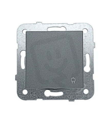 SCHUKO s bezpečnostní clonkou a klapkou, antracit SCHRACK EV111206--