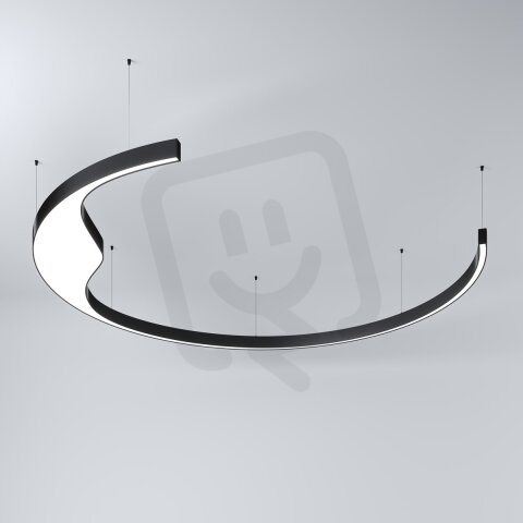 LED Svítidlo MI-MOON, 83W, 3000K, bez trafa, 24VDC, IP20, černá FPMI021-07NL0B