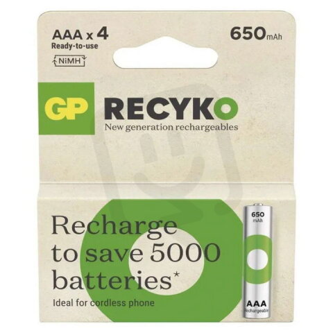 Nabíjecí baterie GP ReCyko 650 mAh AAA (HR03) B25164