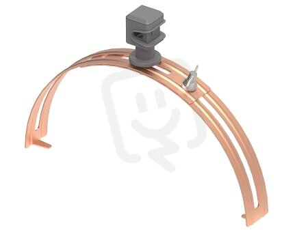 Plastový držák vedení na hřebenáče, drát 8mm, L200-280mm, Cu/plast 407014