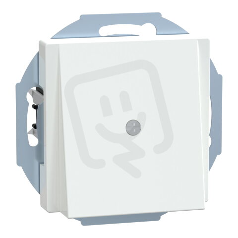 Centrální deska, Merten System M, s vývodkou, active white, lesklý plast 296325