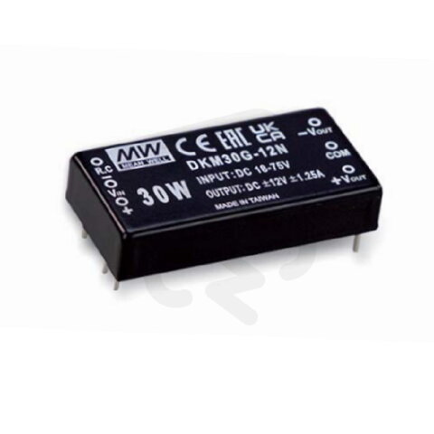 Měnič DC/DC 30W 15V 0-1000mA MEAN WELL DKM30G-15N