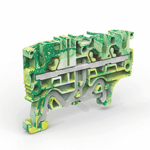 Pružinová řadová svorka push-in EFCE.2/1+2 (PE) žlutozelená MOREK EFCE210