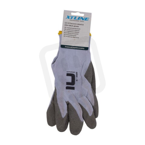 Rukavice máčené v latexu DIPPER velikost 10'' (blistr) XTLINE JA143210/10B