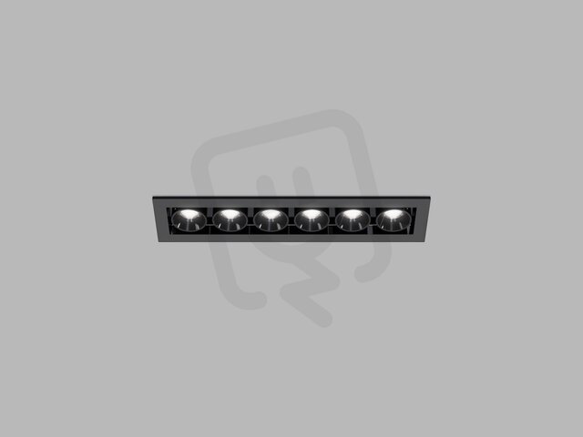 Zápustné svítidlo LED2 RIVA MINI 6, B DALI/PUSH 10W 3000K/3500K/4000K UGR černá