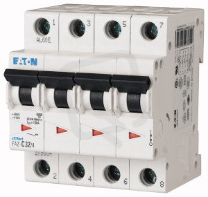 Eaton 279061 Jistič FAZ,char C,4pólový,In=16A,Icu=15kA(ČSN EN 60947-2)FAZ-C16/4