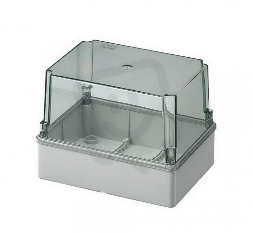 Krabice S-BOX 416H-P, 190x140x140, IP56, vysoká, průhl. víko, kov. šrouby, 650°C