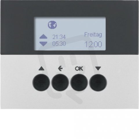Žaluziový časový spínač, K.5, alu mat, lak. BERKER 85741177