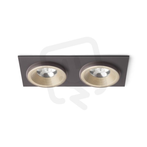 SHARM SQ II zápustná černá/černá měď 230V LED 2x10W 24° 3000K RENDL R13259