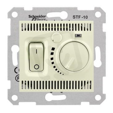 Sedna Termostat pro podlahové vytápění otočný s vypínačem Beige SCHNEIDER