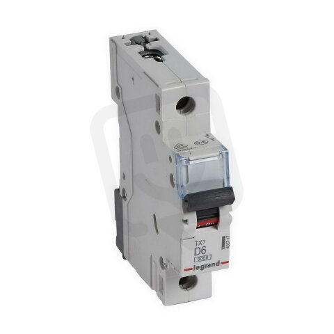 TX3 JISTIČ, 1 PÓLOVÝ, CHAR. D, 6A 6000A LEGRAND 403717