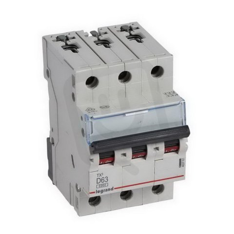 TX3 JISTIČ, 3 PÓLOVÝ, CHAR. D, 63A 6000A LEGRAND 403761