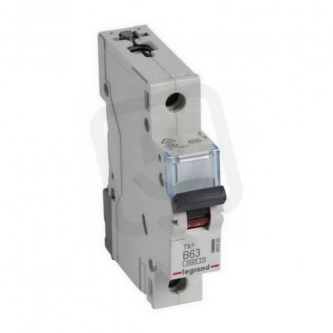 TX3 JISTIČ, 1 PÓLOVÝ, CHAR. B, 63A 6000A LEGRAND 403363