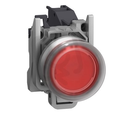 Ovládač stiskací s krytkou pro vložení štítku, Rudý SCHNEIDER XB4BP482GEX