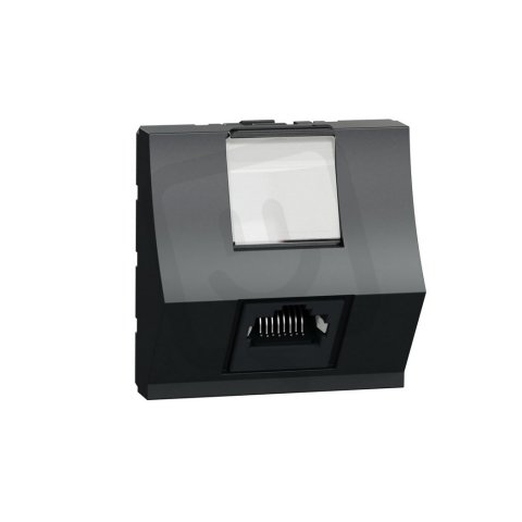 Unica Zásuvka datová zkosená RJ45 Kat.6 STP, 2M, Antracit SCHNEIDER NU340754