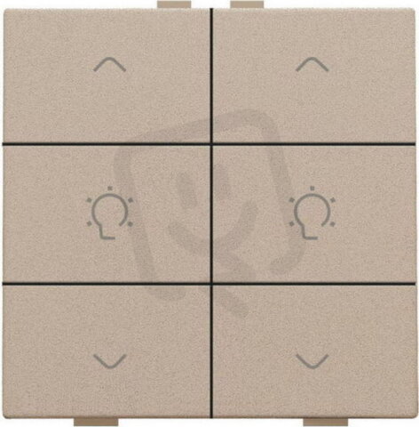 NHC 6násobný ovladač 2x stmívání - CHAMPAGNE COATED NIKO 157-51046