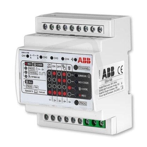 ABB Přístroj Rf 3299-41408 Přijímač RF spínací,4násobný,řadový,868 MHz