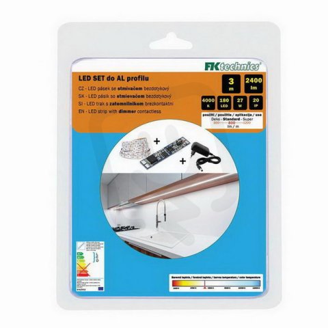 SET - LED pásek 3m s bezdotykovým stm. 9W