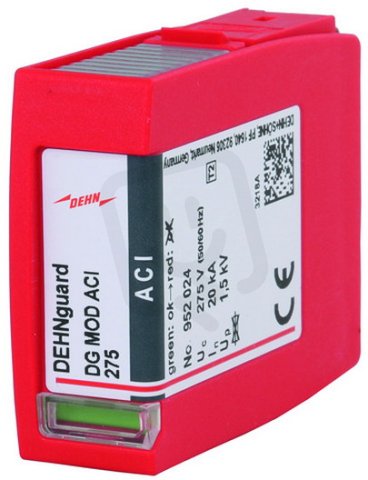Svodič přepětí typ 2 vypínací jiskřiště, modul pro DEHNguard ACI 952024