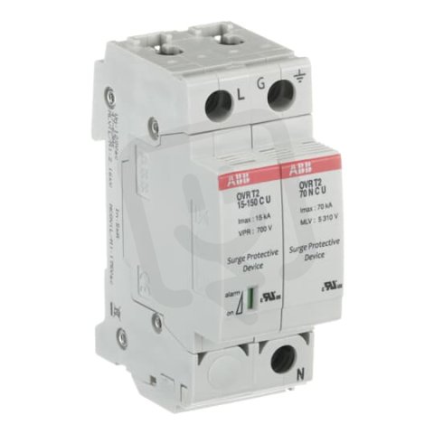 OVR T2 1N 15-150 P U Přepěťová ochrana T2 L1,N 15-150 kA ABB 2CTB802342R0000