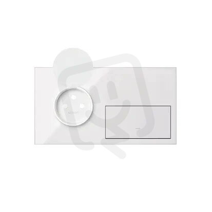 Panel 2-násobný IP44: 1 zásuvka + 1 kryt :3067 bílá KONTAKT SIMON 10020192-130
