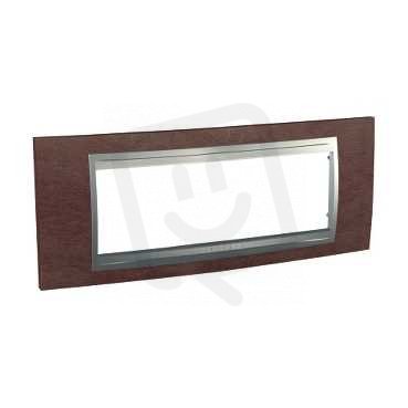 Unica Top Krycí rámeček šestimodulový, Tabaco/Aluminium SCHNEIDER MGU66.106.0M4
