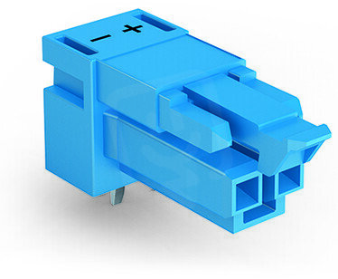 Zásuvka na desky plošných spojů, úhlové, 2pól., modrá WAGO 890-3102/011-000