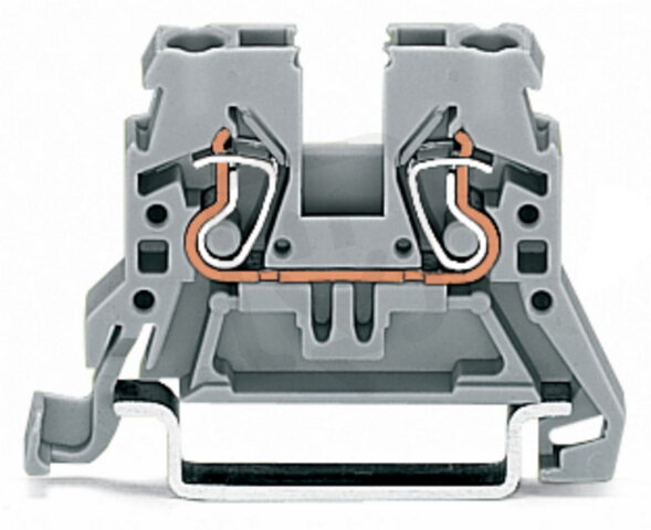 2vodičová průchozí svorka 2,5mm2 Boční a středový popis černá WAGO 870-905